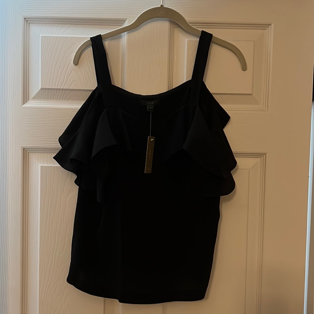 Brand New JCrew Black Silk Blouse!